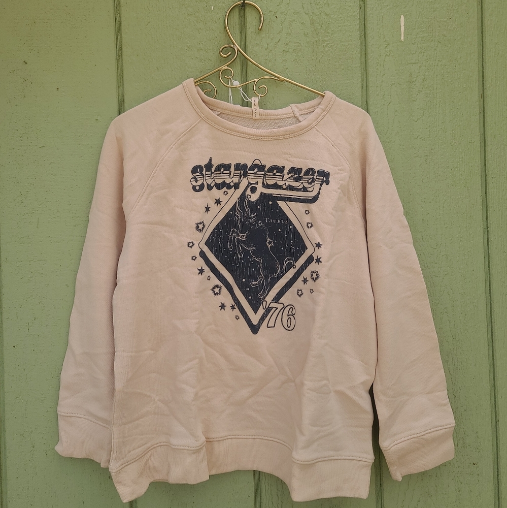 Spell Sample Stargazer Sloppy Joe New w/ tag Sweater cream S designs OOAK